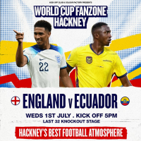 Hackney Wick Fanzone - England v Ecuador (Last 32)