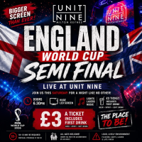 England World Cup Semi Final LIVE - All Ages Welcome