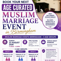 Muslim Marriage Events Birmingham - 3 Age Groups