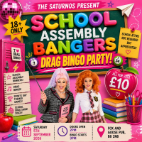 SCHOOL ASSEMBLY BANGERS - Drag Bingo Party.