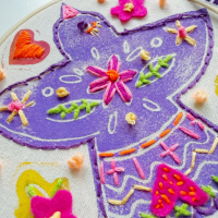 Print &amp; Stitch: Folk Bird Hoop Art Workshop