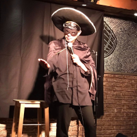 Live podcast with a professional comedian