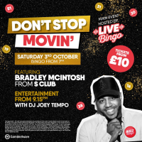 Bradley McIntosh from S Club DJ Set on Sat 3rd October